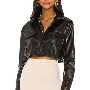 L'Academie  Black Leather Jacket